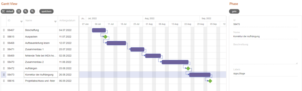 CRM Gantt-Plan