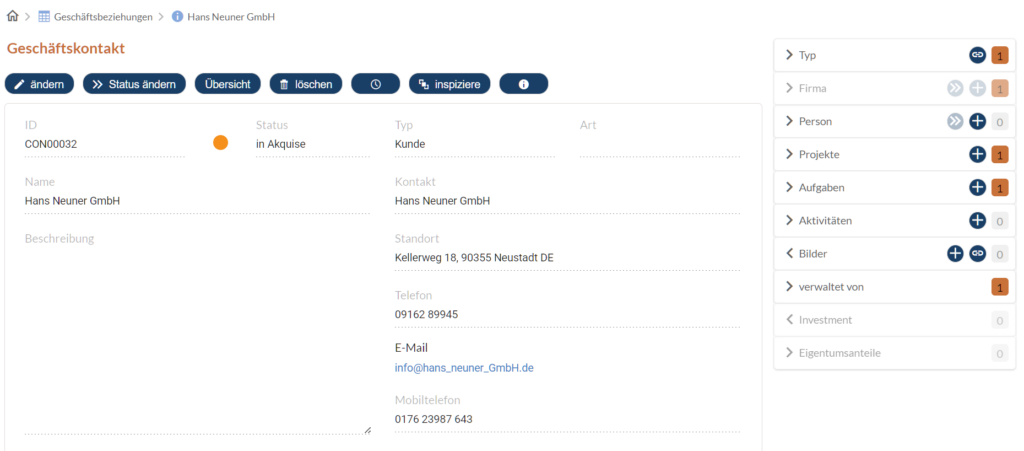 CRM 360-Grad-Kundenprofil